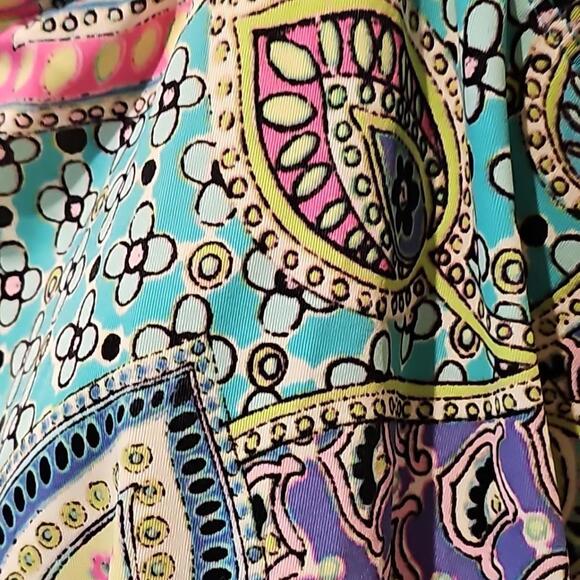 Kim Rogers Spring Colors Paisley Tankini Swim Top Womens M Nylon/Spandex - Picture 3 of 7